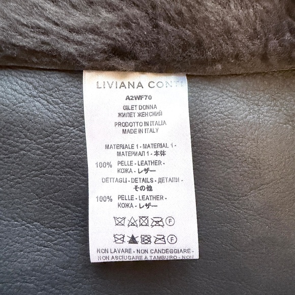 Liviana Conti genuine leather fur scarf vest - Picture 10 of 11